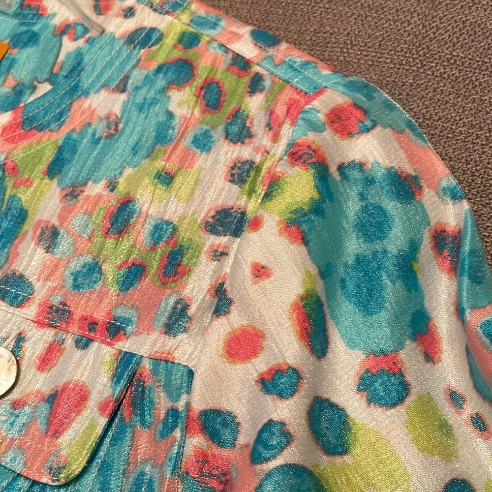 🌷Ruby Rd. 4 Petites Pattern Jacket with Shine - Picture 11 of 12